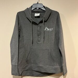 J. America Charcoal Women's Pullover Hoodie